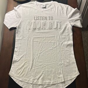 Zara White 'Listen to Your Gut' Tee